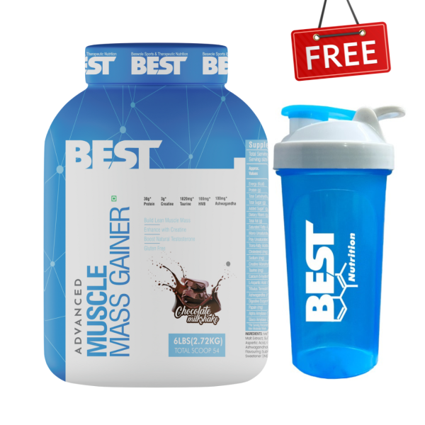 Best nutrition muscle mass gainer with free shaker