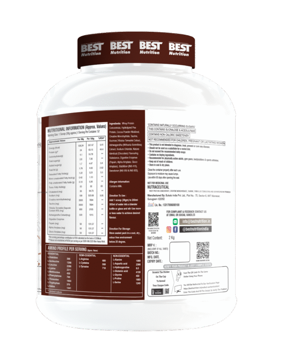 BEST Nutrition Nitro Verse protein 2kg (Muscle Builder) - Image 3